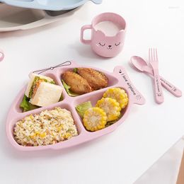 Dinnerware Sets Healthy Wheat Straw Tableware Noodle Soup Rice Fruit Bowl Unbreakable Spoons And Fork Helicopter Pattern 3 Packs