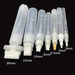 Markers 7 pcsset Plastic Empty Pen Rod 3mm 8mm 10mm 15mm 30mm Barrels Tube for Graffiti Pen Liquid Chalk Markers Paint Pen Accessories 221111