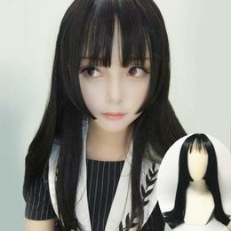 Women's Hair Wigs Lace Synthetic Wig Female Straight Princ Cut Bangs Ji Style Long M Cross Dring Animation Cos Fake Hair