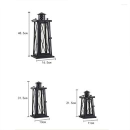 Candle Holders European Iron Art Candlestick Retro Lantern Decoration Wedding Po Props Household Display Metal Holder