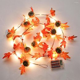 Strings Halloween Maple Vine With Pumpkin Fruit And Copper Wire String Light By Holiday Party Christmas Year Decoration