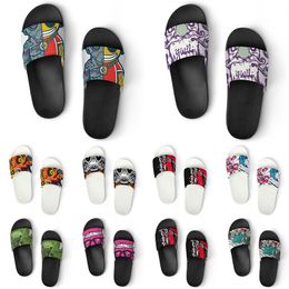 Custom Shoes PVC Slippers Men Women DIY Home Indoor Outdoor Sneakers Customised Beach Trainers Slip-on color203