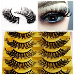 Fluffy Thick Eyelashes Extension Reusable Wispy Full Strip Lash 3D Crisscross Dramatic Multi-layer Faux Mink Lashes For Beauty