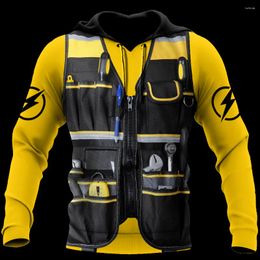 Men's Hoodies Premium Electrician Lineman All Over Printed Fashion Tracksuit Casual 3D Zip/Hoodies/Sweatshirts/Jacket Hip Hop Women Men Tops