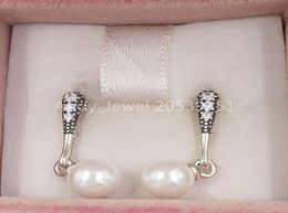 Andy Jewel Authentic 925 Sterling Silber Studs Perle Ohrring passt zu europäischer Pandora -Juwely9344519