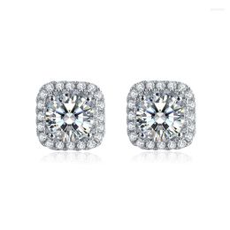 Stud Earrings BOEYCJR 925 Classic Silver 0.5ct F Colour Moissanite VVS Fine Jewellery Diamond Earring For Women Gift