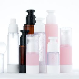 15ML 30ML 50ML 100ML Airless Lotion Pump Bottle Empty Refillable Spray Perfume bottle Atomizer Travel Vacuum Container