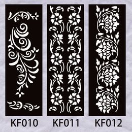 Other Permanent Makeup Supply 1 Pcs Tattoo Stencil Henna India Hollow Airbrush Waterproof Arm Body Temporary Sticker for Drawing Black 221109