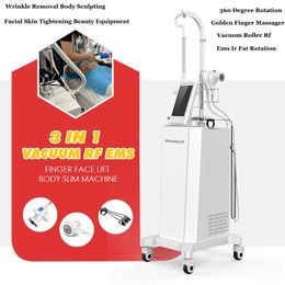 Slimming Machine 360 Degree Rotation Golden Finger Massager Vacuum Roller Rf Radio Frequency Ems Ir Fat Rotation Wrinkle Removal Body Sculpting Facial Skin Tighten