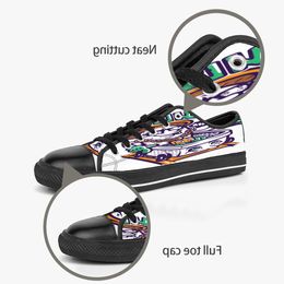 men women DIY custom shoes low top Canvas Skateboard sneakers triple black customization UV printing sports sneakers kele 23