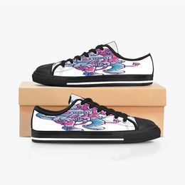 Uomo Donna Scarpe personalizzate fai-da-te Scarpe basse in tela Skateboard Triple nero Personalizzazione Stampa UV Sneakers sportive Kele 27