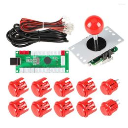 Game Controllers Arcade DIY Kit Parts USB Encoder To PC Games 5 Pin Joystick 24mm 30mm Push Buttons For Cabinet Mame & Raspberry Pi 2 3B