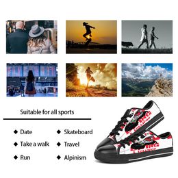 DIY Custom shoes Classic Canvas Skateboard casual Accept triple black customization UV printing low Cut mens womens sports sneakers waterproof size 38-45 COLOR199