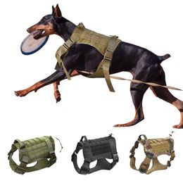 Dog Apparel Large Dog tactical training traction three-piece suit dogs harness collar and leash