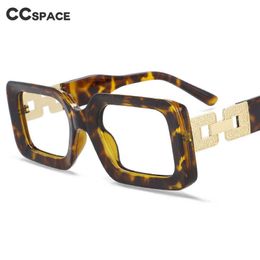 Sunglasses Frames 54038 Rectangle Leopard Anti Blue Light Ladies Computer Glasses Gold Chain Retro Vintage Men Women's Spectacle Frame T2201114