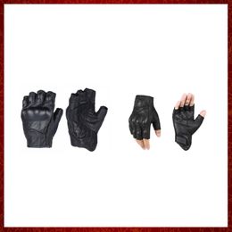 ST168 Half Finger Motorcycle Gloves Leather Guantes Moto Verano Estivi Luvas Cycling Fingerless Gloves