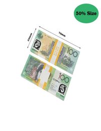 50 Size Prop Game Australian Dollar 5 10 20 50 100 AUD Banknotes Paper Copy Fake Money Movie Props347Z6004464