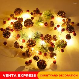 Strings 10 20 30LED Led String Light Outdoor Waterproof Christmas Pine Cone Copper Wire Fairy Garland Patio Decorate Lamp