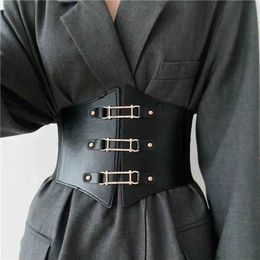 Belts Black Sexy Female Corset Ladies Pu Leather Wide Waist Corset Slim Fit Wide Belt Dress Jeans Suit Belts for Women Designer Brand T221012