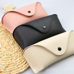 Eyeglasses Accessories Durable Leather Eye Glasses Sunglasses Hard Case Convenient Lightweight Protector Box Solid Colour Pouch Bag Easy To Carry 221115