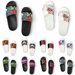 Custom Shoes PVC Slippers Men Women DIY Home Indoor Outdoor Sneakers Customised Beach Trainers Slip-on color196