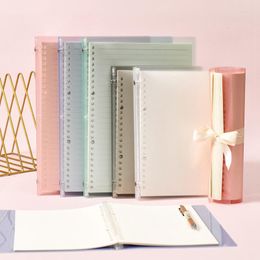 Transparent Macaron Note Book Planner Loose Leaf Inner Core A5 B5 Notebook Diary Plan Binder Office School Supplies Ring