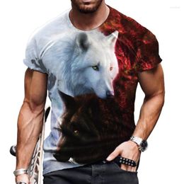 Men's T Shirts 2022 Summer 3D Printed T-Shirt Animal Large Size Fashion Casual Clothing O-Neck Vintage Hip-Hop Short-Sleeved XXS-6XL