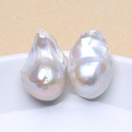 Stud Earrings Natural Freshwater Pearl 925 Sterling Silver Large Baroque 15-25mm INS Fine Jewellery Gifts For Women EA