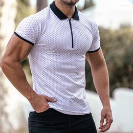 Men's Polos 2022 Fashion Lapel Polo Shirt Casual Top 3D Printed Zipper Spring/Summer Camiseta De Marca Moda Para Hombre