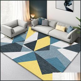 Carpets Rugs For Living Room Nordic Geometric Lint Table Lounge Door Rooms Nonslip Area Soft Carpets Bedroom Home Decoration Rug13226A