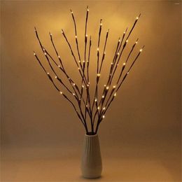 Decorative Flowers 3 20 Bulbs LED Willow Branch Lights Lamp Natural Tall Vase Filler Twig Lighted 3PCS Room