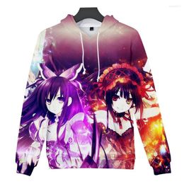 Men's Hoodies DATE A LIVE Girls 3D Sweatshirts Long Sleeve Anime Kawayi Style Clothes Casual Pullover Warm