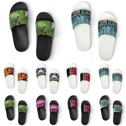 Custom Shoes PVC Slippers Men Women DIY Home Indoor Outdoor Sneakers Customised Beach Trainers Slip-on color147