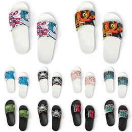 Custom Shoes PVC Slippers Men Women DIY Home Indoor Outdoor Sneakers Customized Beach Trainers Slip-on color four