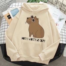 Men's Hoodies Capybara Men Grunge Manga Male Sweatshirts 2022