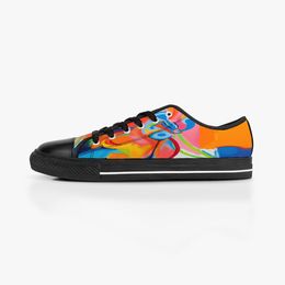 Men Stitch Shoes Custom Sneakers Hand Paint Canvas Women Fashions Colorful Low Breathable Walking Jogging Trainers