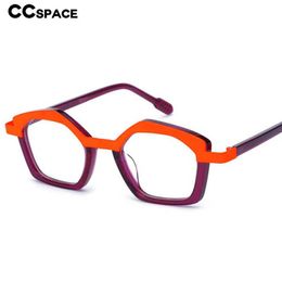 Sunglasses Frames 55086 New Cat Eye Acetate Metal Mixed Small Frame Personalized Irregular Optical Glasses Frame Decorative Spectacle Gafas T2201114