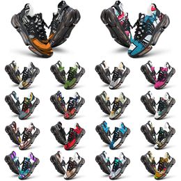 Elastic Running Shoes Custom Shoes Men Women DIY White Black Green Yellow Red Blue Mens Trainer Outdoor Sneakers Size 38-46 color23