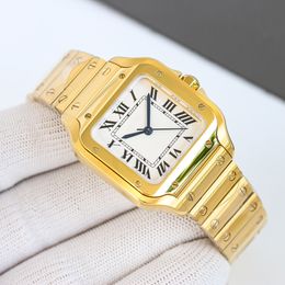 U1 gold square dial luxury men's watch WGSA0042 39.8mm folding buckle Roman numeral sapphire crystal glass 904L stainless steel automatic machine Montre De Luxe watch