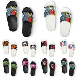 Custom Shoes PVC Slippers Men Women DIY Home Indoor Outdoor Sneakers Customised Beach Trainers Slip-on color241