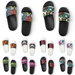 Custom Shoes PVC Slippers Men Women DIY Home Indoor Outdoor Sneakers Customised Beach Trainers Slip-on color220