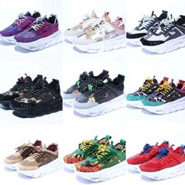 Marka Tasarımcısı Spor Ayakkabılar Günlük Ayakkabılar Spor Ayakkabıları Süet Ayakkabılar Zincirleme Reaksiyon İtalyan Yansıtıcı Üçlü Siyah Beyaz Çok Renkli Erkek Kadın Spor Ayakkabıları
