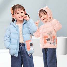 Rompers Baby Coats Winter Thick Jackets For Boys Warm Plush Thicken Outerwear For Girls Fur Hooded Jacket Children Clothes Snowsuit 221114