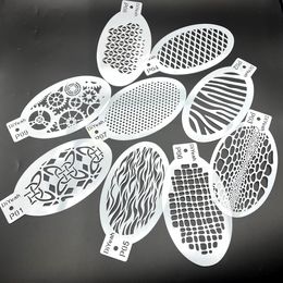 Other Permanent Makeup Supply 9PCS Body Painting Stencils Zebra Stripes Jungle Turtle Skin Snow Effect Reptile Ridge Flash Tattoo Face Paint Cartoon 221109