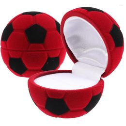 Gift Wrap 2pcs Engagement Ring Box Proposal Soccer Shape Jewellery Small Wedding Boxes For Ceremony