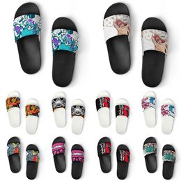 Custom Shoes PVC Slippers Men Women DIY Home Indoor Outdoor Sneakers Customized Beach Trainers Slip-on color256