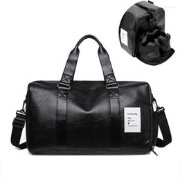 Outdoor Bags Travel Bag Gym Fitness Trendy Ladies Yoga Sports Training Male PU Waterproof Portable Storage Package