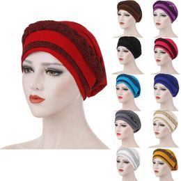 Ball Caps Women Muslim Frontal Cross Bonnet Hijab Turban Hat Cap Head Scarf Headwrap