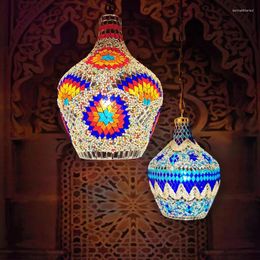Pendant Lamps Mosaic Vase Lights Turkish Retro Lighting E27 Dubai Special Light
