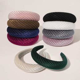 Headbands Fashion Solid Colour Thicken Padded Headband for women Girls Hairband Bezel Turban Wide Hair Hoop Hair accessories Headwear T221007